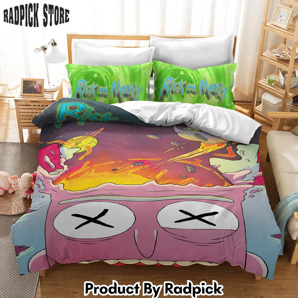 Rick and morty cosplay bedding set duvet cover halloween bed sheets  rp0424276